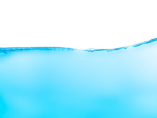  Water splash with bubbles of air, isolated on the white background.