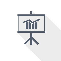 Poster - Presentation and training concept flat design vector icon