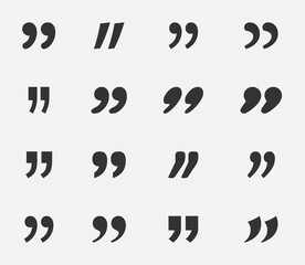 Wall Mural - vector quote marks icons. quote marks collection. vector illustration