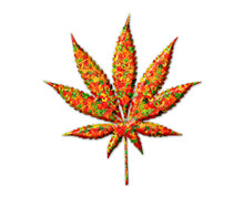 Pot Cannabis Marijuana Hemp Sign Jellybeans Yummy Sweets Colorful Illustration, Jelly Icon Logo Symbol