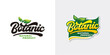 Botanical natural food typography logo template