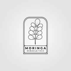 moringa oleifera , miracle tree logo vector illustration design, natural medical , a million benefits