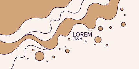 Fototapete - Modern backgrounds with abstract dynamic shapes. Compositions of colored spots. Vector illustration.