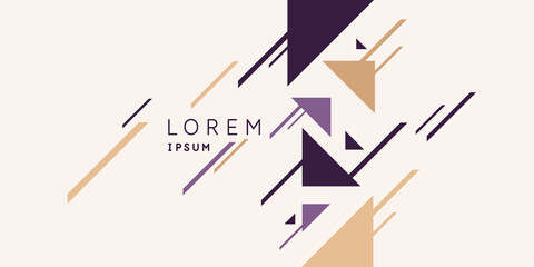 Poster - A set of Minimalistic postcards for text. Vector geometric illustration.