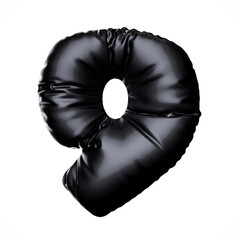 Alphabet black balloon letter digit number character 9