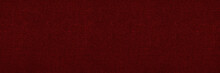 Abstract Red Background. Red Fabric Texture Background. Wide Banner.