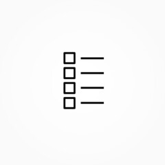 Poster - lipboard icon, vector check list, checklist form illustration.