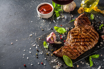 Wall Mural - Grilled meat beef steak