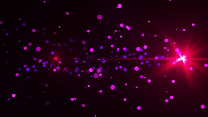 Poster - Abstract backdrop with flares of star, rays and many particles. Computer generated 3d rendering