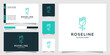 © Deriel - Flower rose logo and business card