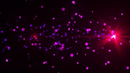 Poster - Abstract backdrop with flares of star, rays and many particles. Computer generated 3d rendering