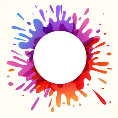 Poster - Color paint splash vector banner