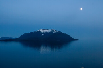 Snow Covered Island in Alaska, USA