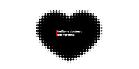 Aufkleber - Halftone in abstract style with place for text. Geometric retro banner vector texture. Modern print. White and black background. Light effect