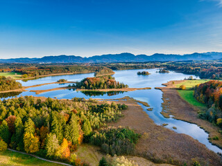 Osterseen im Herbst, Bayern, Deutschland