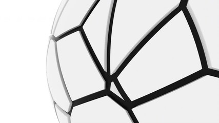 Aufkleber - Computer generated surface of sphere with fractures effect. 3d rendering of abstract backdrop