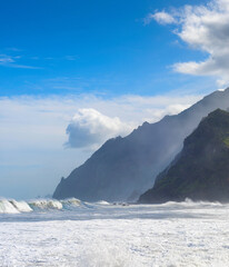 Sticker - Madeira  landscape ocean mountain cliff