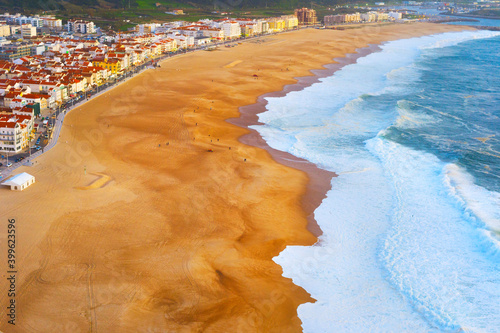 Aerial view Nazare beach Po...
