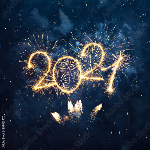 Leinwand Poster Happy New Year 2021