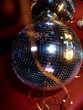 © AdornedAF Studio - disco ball with gold streamers