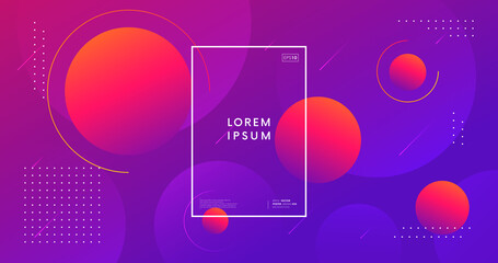 Poster - Minimal abstract background. Trendy geometric gradient backdrop vector design.