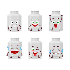 Sticker - Cartoon character of milk can with smile expression