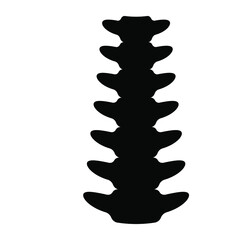 Poster - 
A long vertebral column or backbone, icon of spinal cord 
