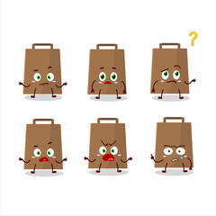 Poster - Cartoon character of papper bag with what expression