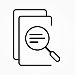 Poster - document search symbol