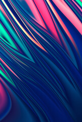 Fototapete - Flowing gradient stripes. Multicolor lines. Wavy shape. Retro futuristic design. Morphing texture.