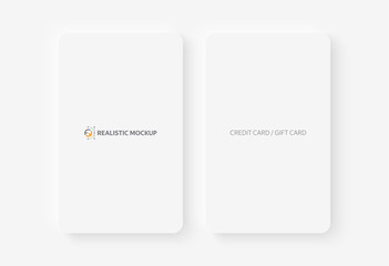 Wall Mural - Mockup realistic credit / visit / gift card with shadow for your design, isolated on light background. Realistic mockup card. Vector illustration EPS10.