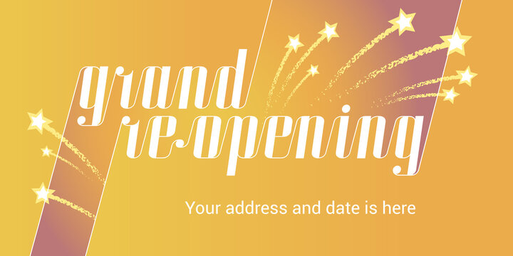 Grand opening or re opening vector background.