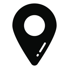 Sticker - location pin glyph icon, school and education icon