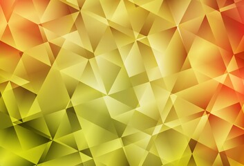  Light Red, Yellow vector abstract mosaic backdrop.