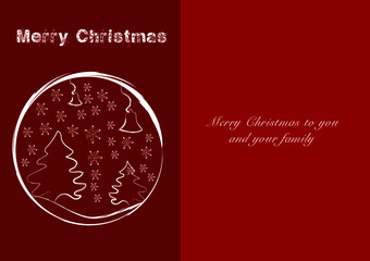 Wall Mural - CMYK Merry Christmas. Christmas vector. Red vector. Christmas card decoration. Christmas decoration ideas. Christmas greeting red card. Simple holiday card design ideas. Wishing Merry Christmas