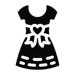 Sticker - 
Female clothing, solid icon of frock
