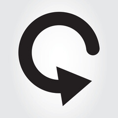 Fototapete - Arrow replay icon isolated on background. Trendy arrow replay icon in flat style for web site. Creative arrow template for app, ui and logo. Replay icon vector