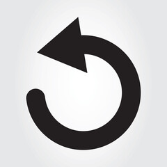 Fototapete - Arrow replay icon isolated on background. Trendy arrow replay icon in flat style for web site. Creative arrow template for app, ui and logo. Replay icon vector