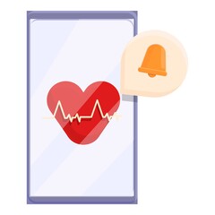 Poster - Smartphone telemedicine icon. Cartoon of smartphone telemedicine vector icon for web design isolated on white background