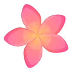 Poster - Plumeria wedding icon. Cartoon of plumeria wedding vector icon for web design isolated on white background