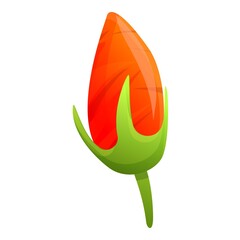 Poster - Hibiscus flower icon. Cartoon of hibiscus flower vector icon for web design isolated on white background