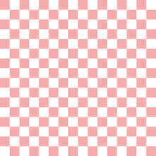 Vector Seamless Pattern Of Pink Colored Chess Board Checkered Texture Isolated On White Background