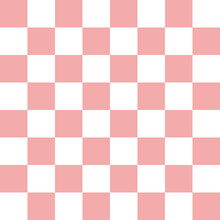 Vector Seamless Pattern Of Pink Chess Board Checkered Texture Isolated On White Background