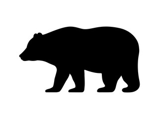 vector illustration logo bear silhouette