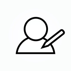 Poster - edit user  sign icon 