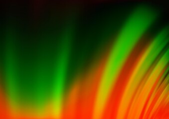 Poster - dark multicolor, rainbow vector pattern with lamp shapes.