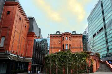 Poster - Modern office buildings and buildings of the historic brewery