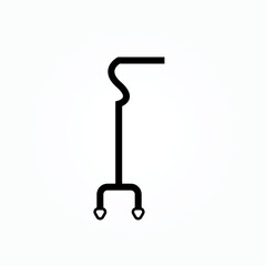 Poster - stick help outline single icon