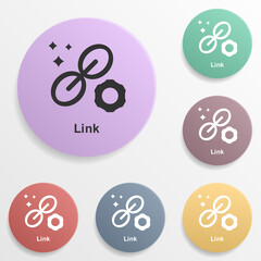 Wall Mural - Online marketing, link badge color set icon. Simple glyph, flat vector of online marketing icons for ui and ux, website or mobile application