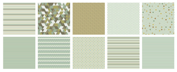 Autumn Geometric Patterns Set 3